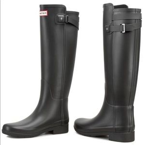 Hunter Tall Refined Back Strap Original Wellington Rain Boots